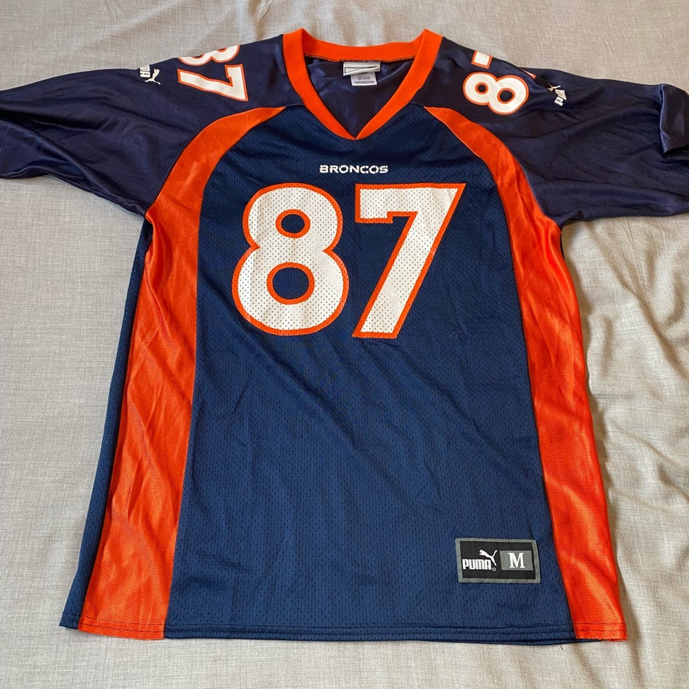 Vintage 90s PUMA #87 Ed McCaffrey Denver Broncos Football Jersey